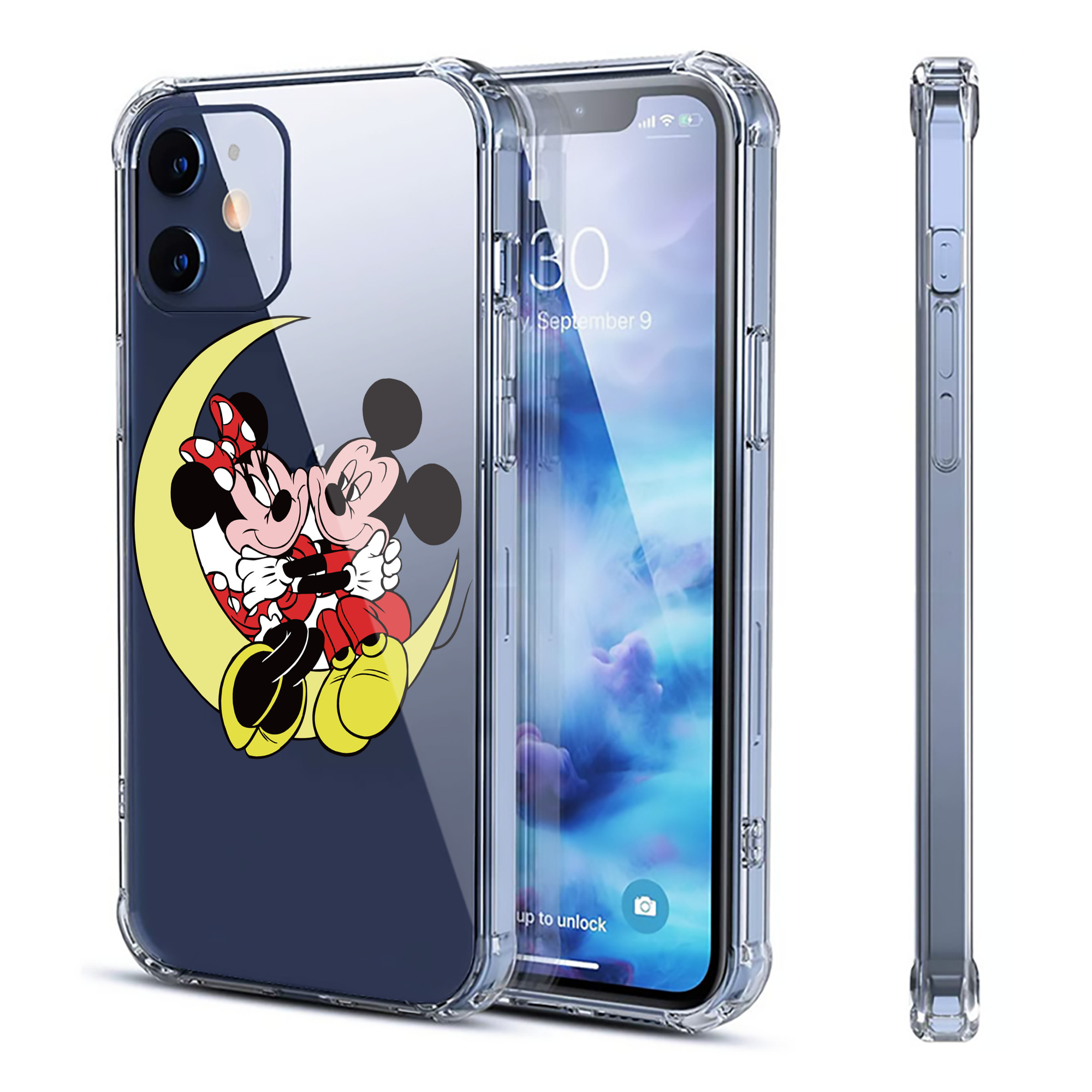 （画像用） ミッキーマウス Mickey Mouse 【iPhone 12シリーズ対応】透明スマホケース（クリアソフトケース）